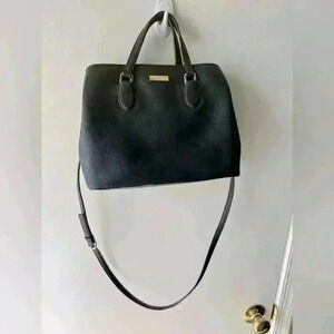 KATE SPADE Black Laurel Way Evangelie Satchel Crossbody Bag
